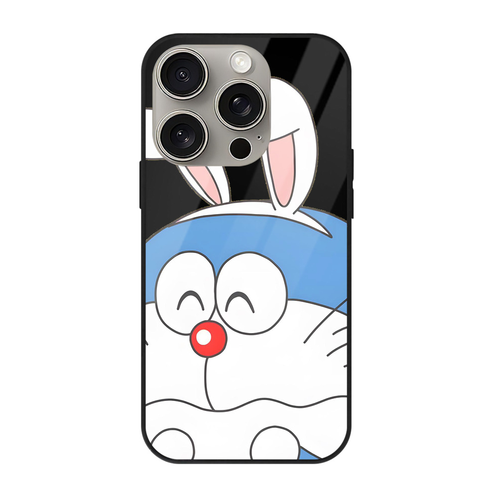 （画像用） ドラえもん Doraemon 【iPhone15Pro対応】スマホケース 耐衝撃＆黄変防止 背面ガラス