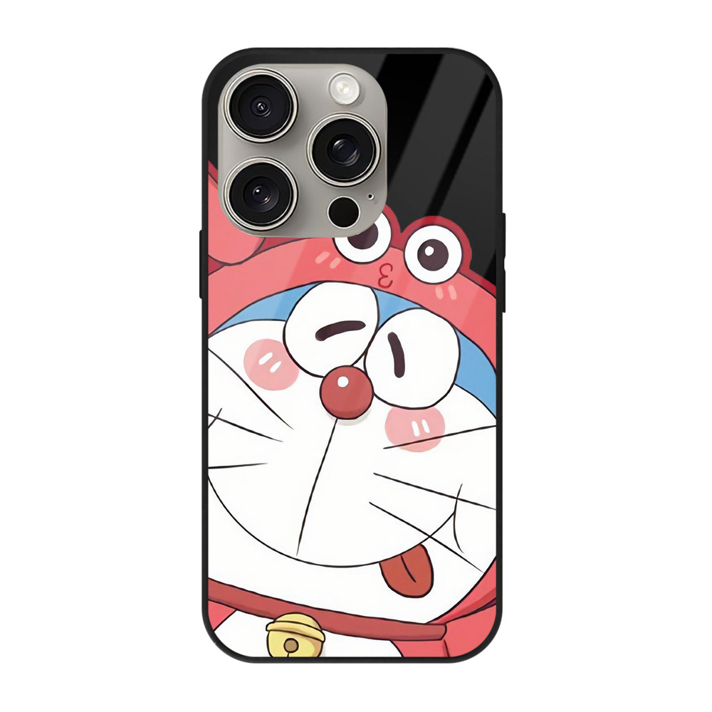 （画像用） ドラえもん Doraemon 【iPhone15Pro対応】スマホケース 耐衝撃＆黄変防止 背面ガラス