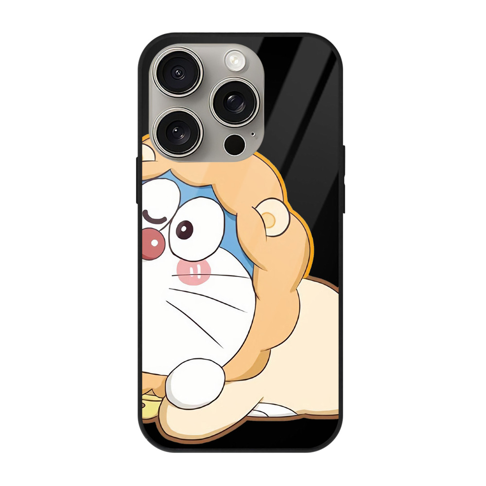 （画像用） ドラえもん Doraemon 【iPhone15Pro対応】スマホケース 耐衝撃＆黄変防止 背面ガラス