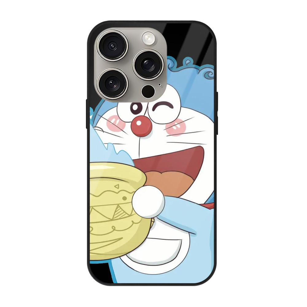 （画像用） ドラえもん Doraemon 【iPhone15Pro対応】スマホケース 耐衝撃＆黄変防止 背面ガラス