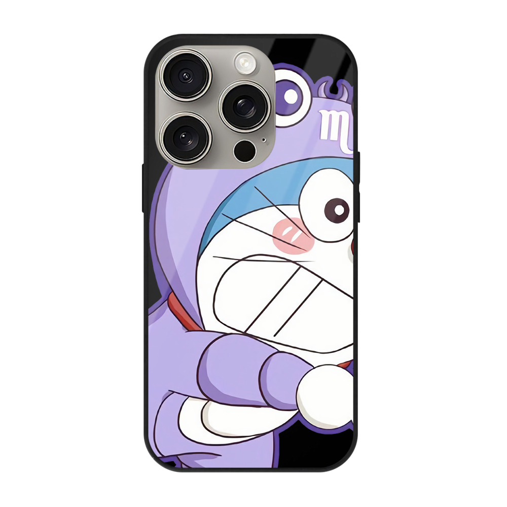 （画像用） ドラえもん Doraemon 【iPhone15Pro対応】スマホケース 耐衝撃＆黄変防止 背面ガラス