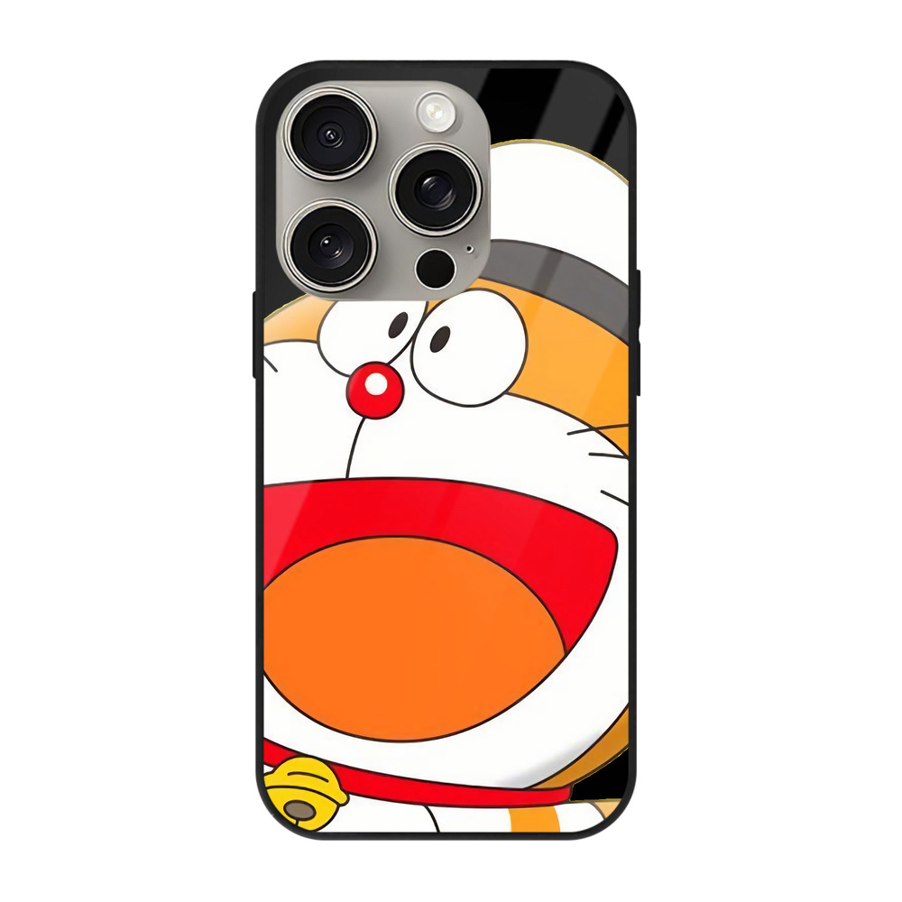 （画像用） ドラえもん Doraemon 【iPhone15Pro対応】スマホケース 耐衝撃＆黄変防止 背面ガラス