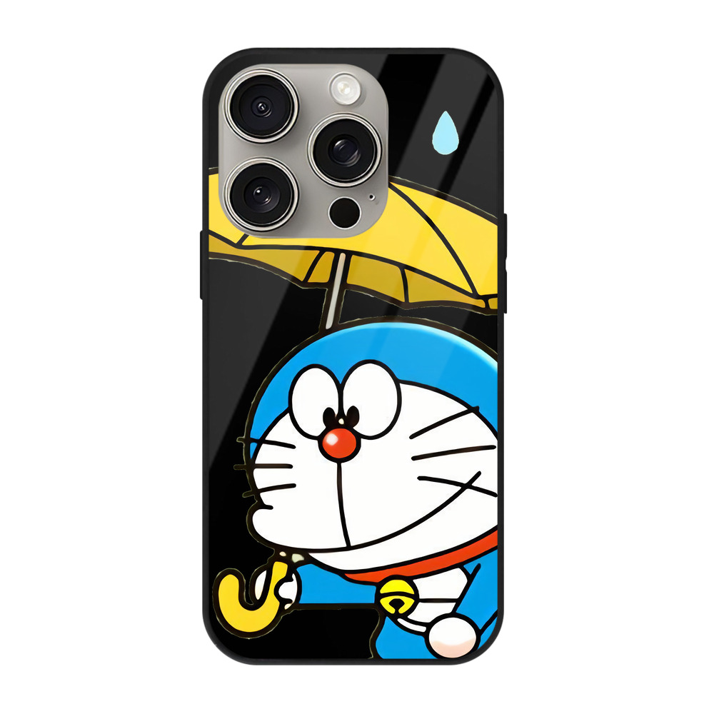 （画像用） ドラえもん Doraemon 【iPhone15Pro対応】スマホケース 耐衝撃＆黄変防止 背面ガラス
