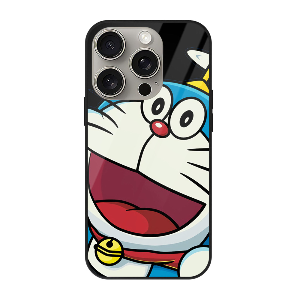 （画像用） ドラえもん Doraemon 【iPhone15Pro対応】スマホケース 耐衝撃＆黄変防止 背面ガラス