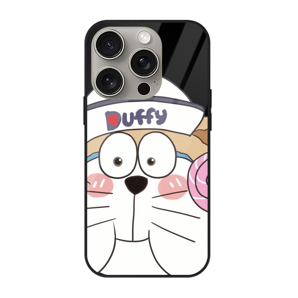 （画像用） ドラえもん Doraemon 【iPhone15Pro対応】スマホケース 耐衝撃＆黄変防止 背面ガラス