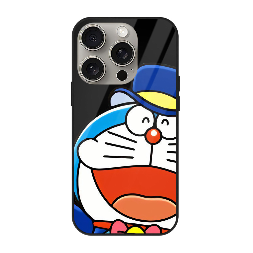 （画像用） ドラえもん Doraemon 【iPhone15Pro対応】スマホケース 耐衝撃＆黄変防止 背面ガラス
