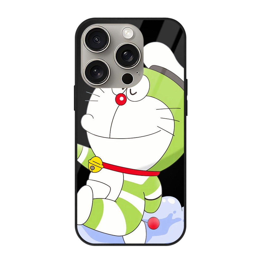 （画像用） ドラえもん Doraemon 【iPhone15Pro対応】スマホケース 耐衝撃＆黄変防止 背面ガラス