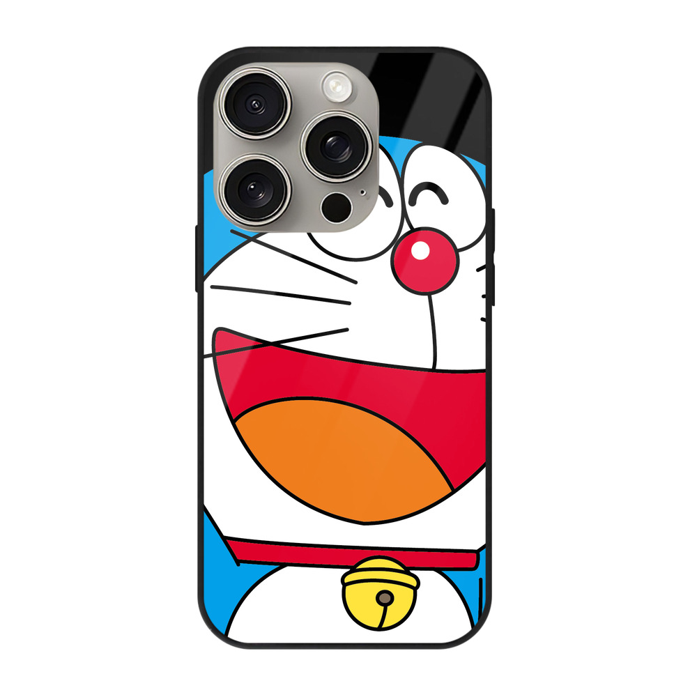 （画像用） ドラえもん Doraemon 【iPhone15Pro対応】スマホケース 耐衝撃＆黄変防止 背面ガラス