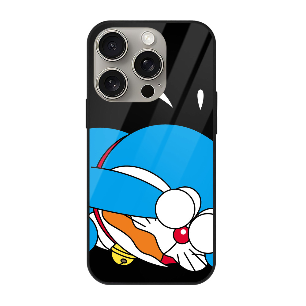（画像用） ドラえもん Doraemon 【iPhone15Pro対応】スマホケース 耐衝撃＆黄変防止 背面ガラス