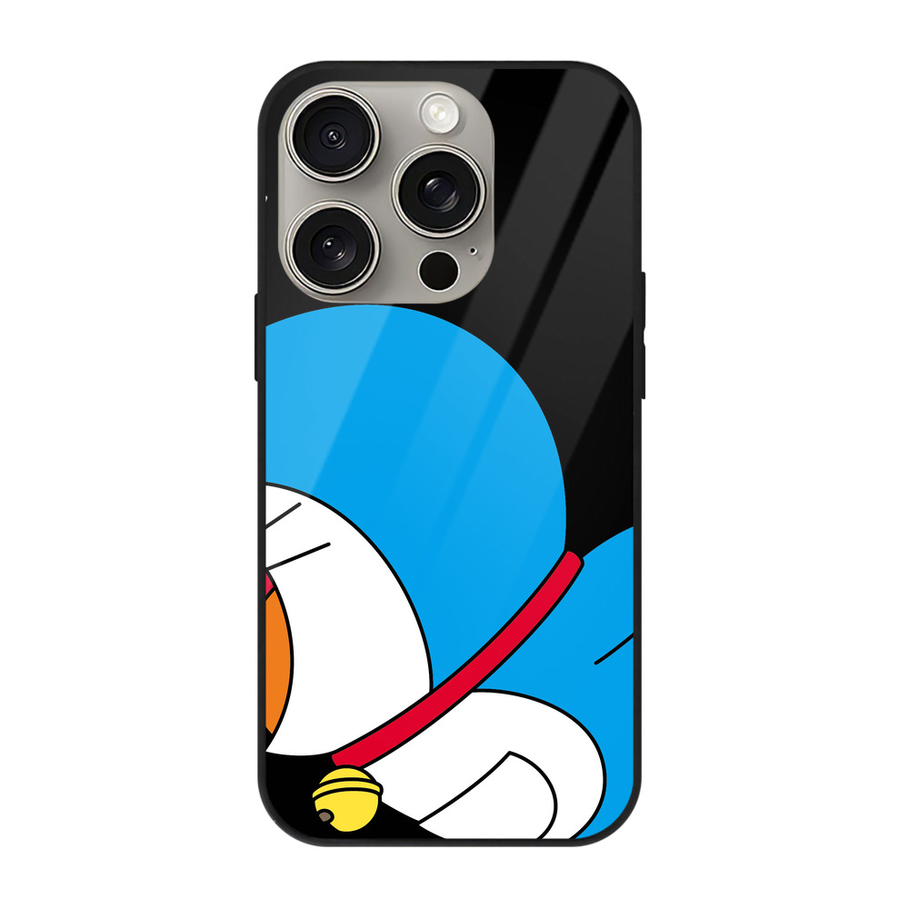 （画像用） ドラえもん Doraemon 【iPhone15Pro対応】スマホケース 耐衝撃＆黄変防止 背面ガラス