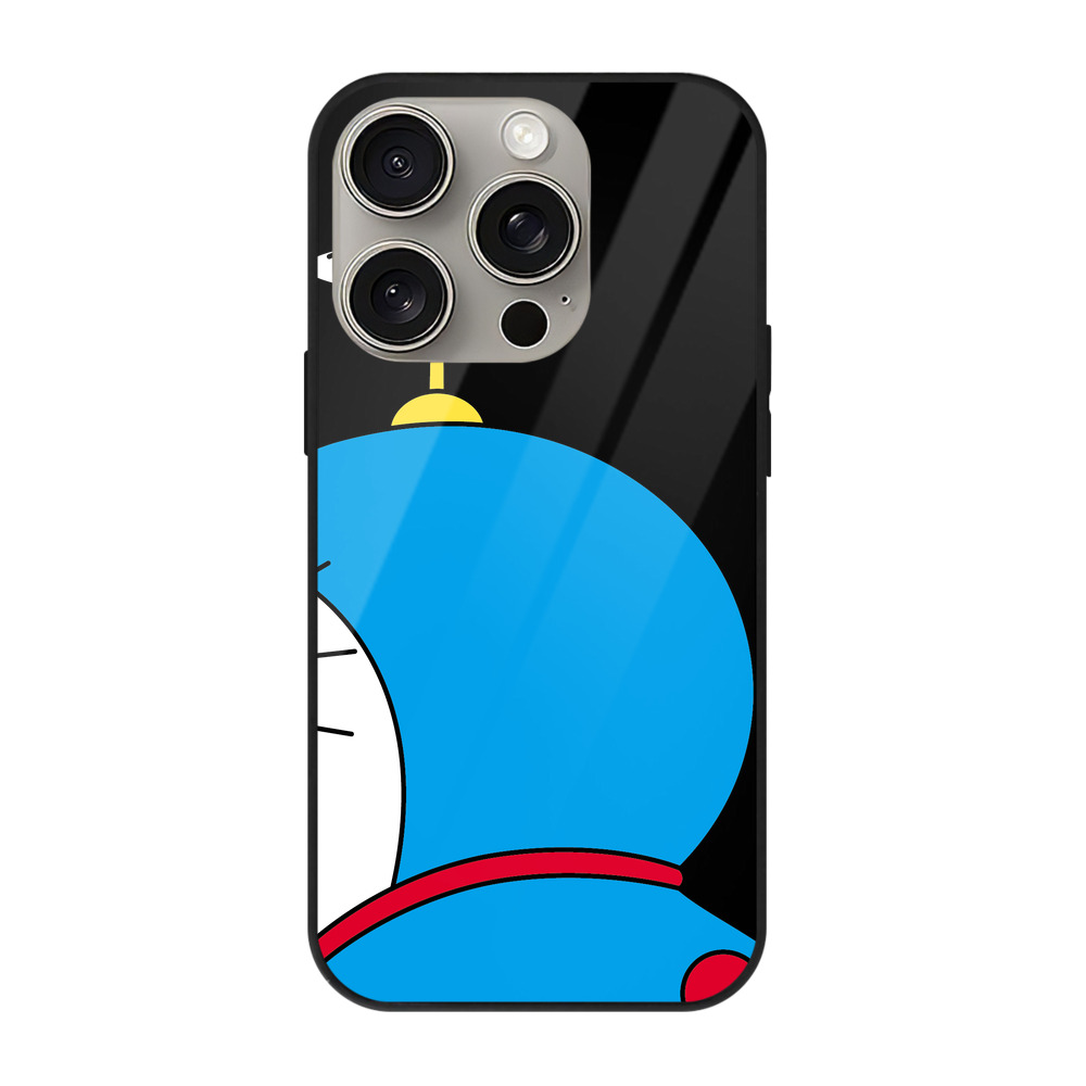 （画像用） ドラえもん Doraemon 【iPhone15Pro対応】スマホケース 耐衝撃＆黄変防止 背面ガラス
