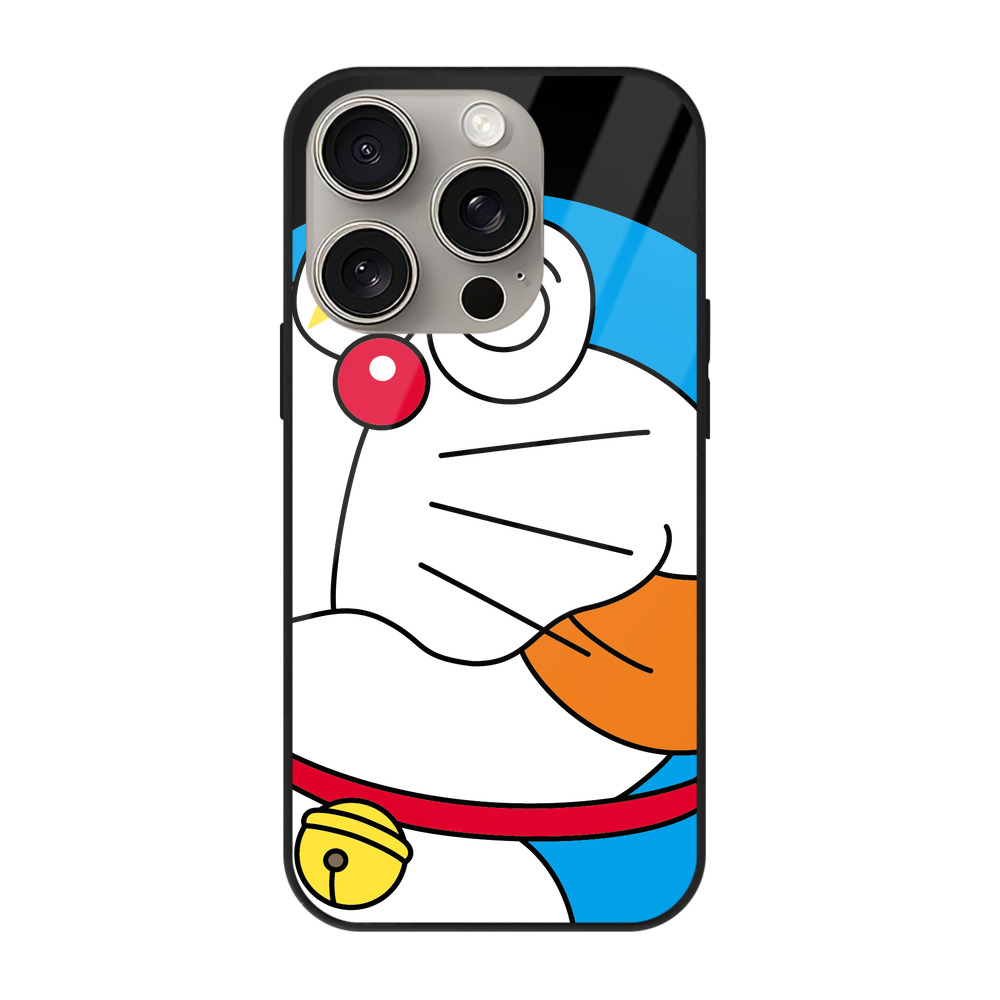（画像用） ドラえもん Doraemon 【iPhone15Pro対応】スマホケース 耐衝撃＆黄変防止 背面ガラス
