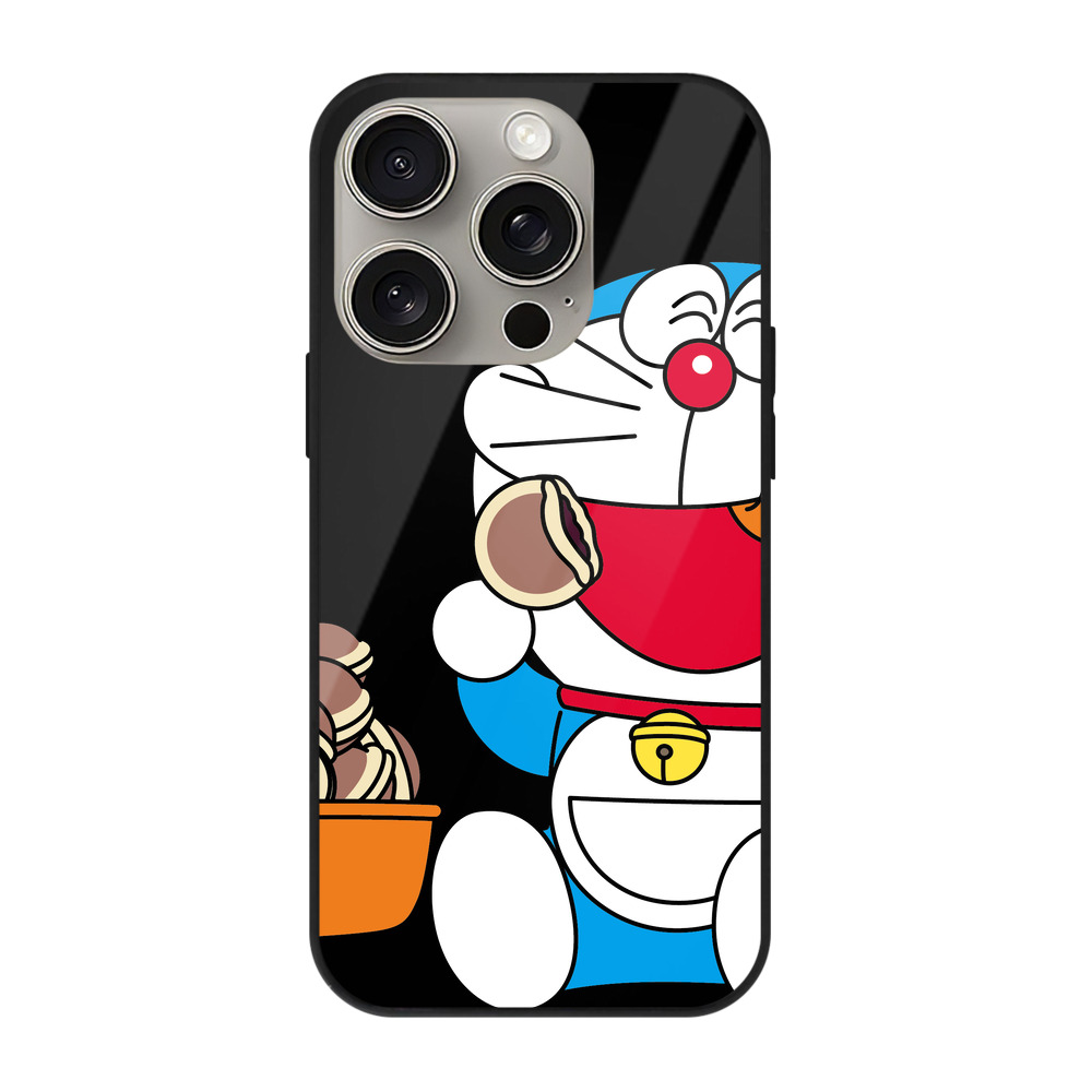 （画像用） ドラえもん Doraemon 【iPhone15Pro対応】スマホケース 耐衝撃＆黄変防止 背面ガラス