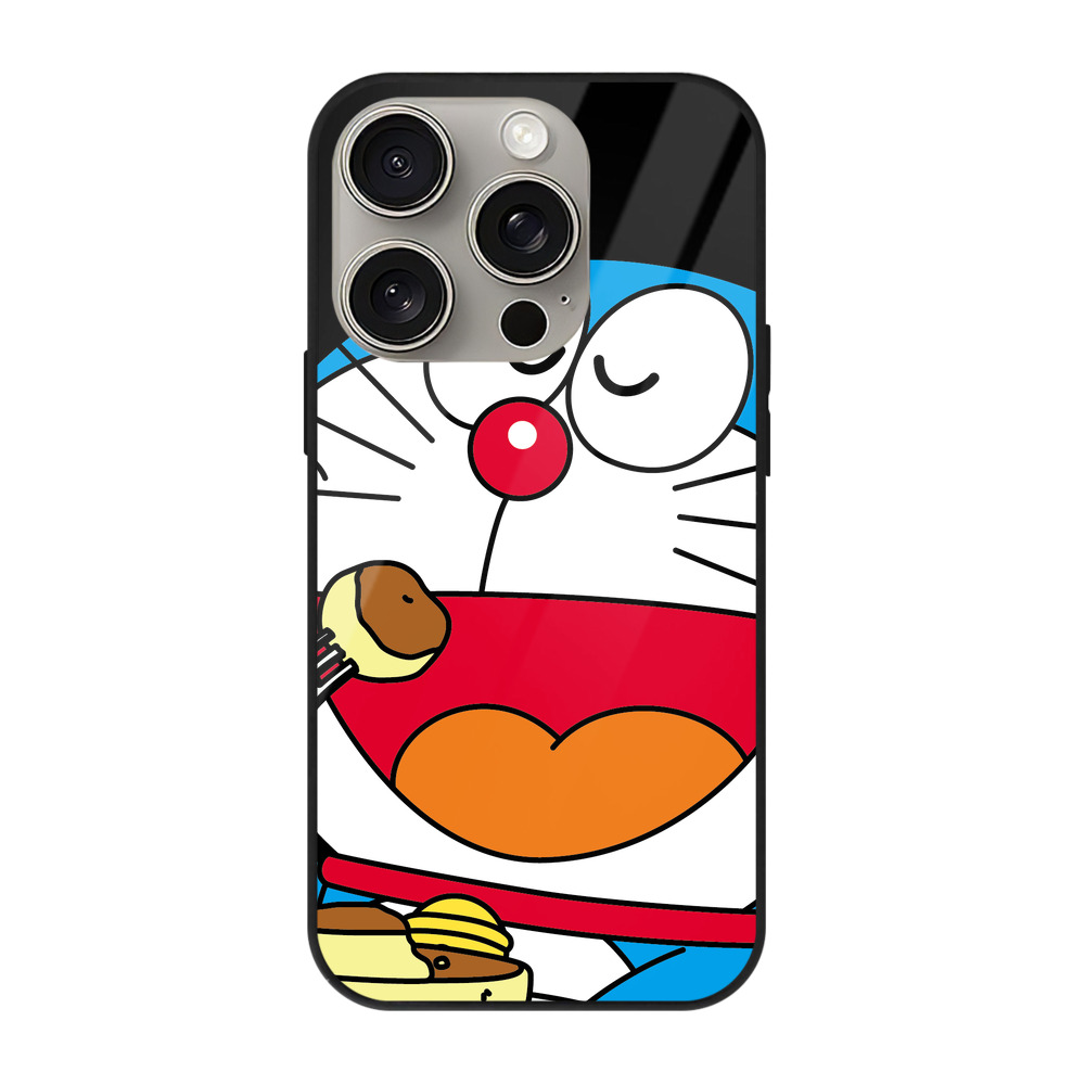 （画像用） ドラえもん Doraemon 【iPhone15Pro対応】スマホケース 耐衝撃＆黄変防止 背面ガラス