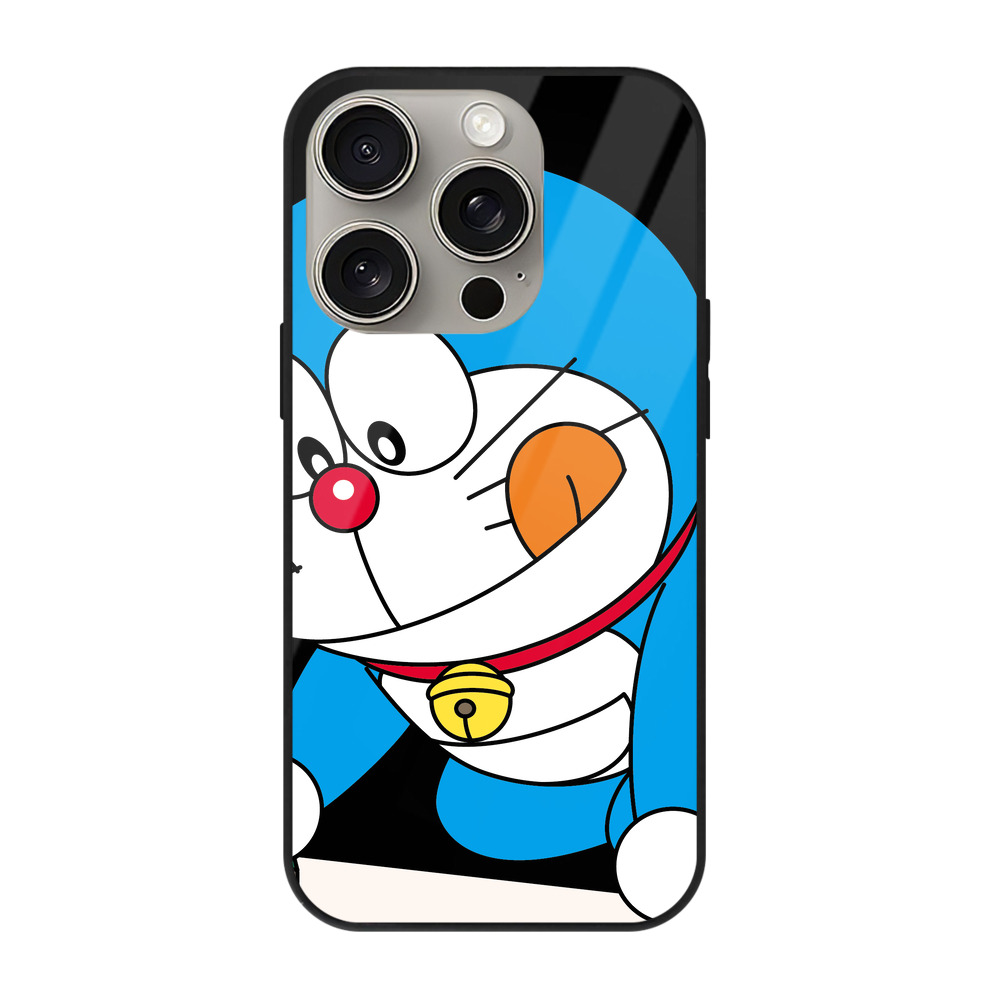 （画像用） ドラえもん Doraemon 【iPhone15Pro対応】スマホケース 耐衝撃＆黄変防止 背面ガラス