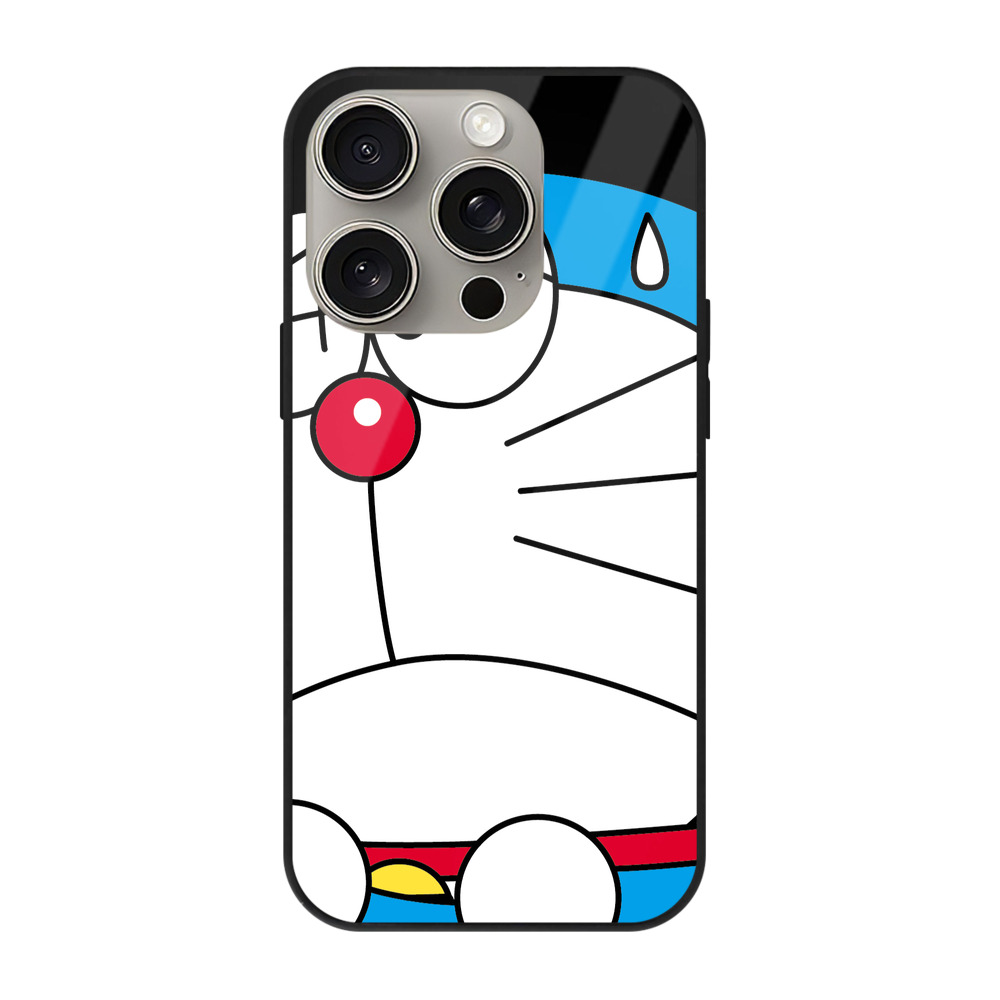 （画像用） ドラえもん Doraemon 【iPhone15Pro対応】スマホケース 耐衝撃＆黄変防止 背面ガラス