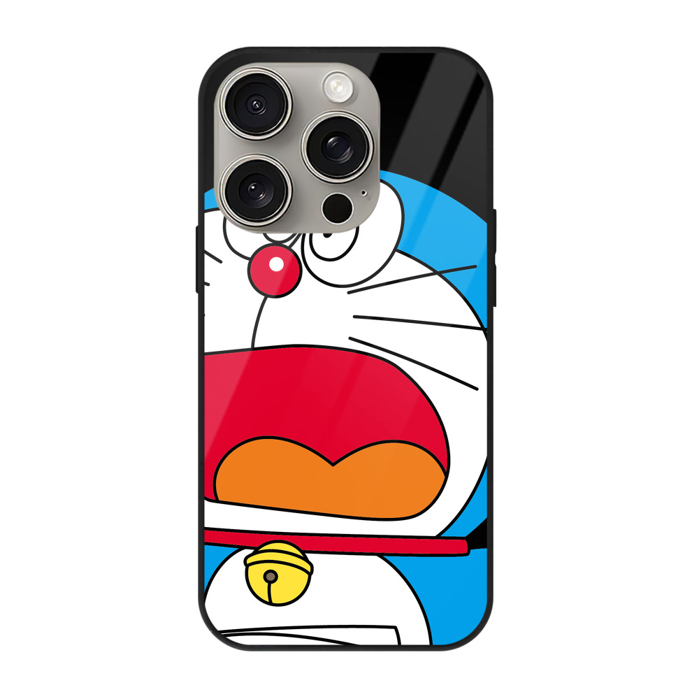 （画像用） ドラえもん Doraemon 【iPhone15Pro対応】スマホケース 耐衝撃＆黄変防止 背面ガラス