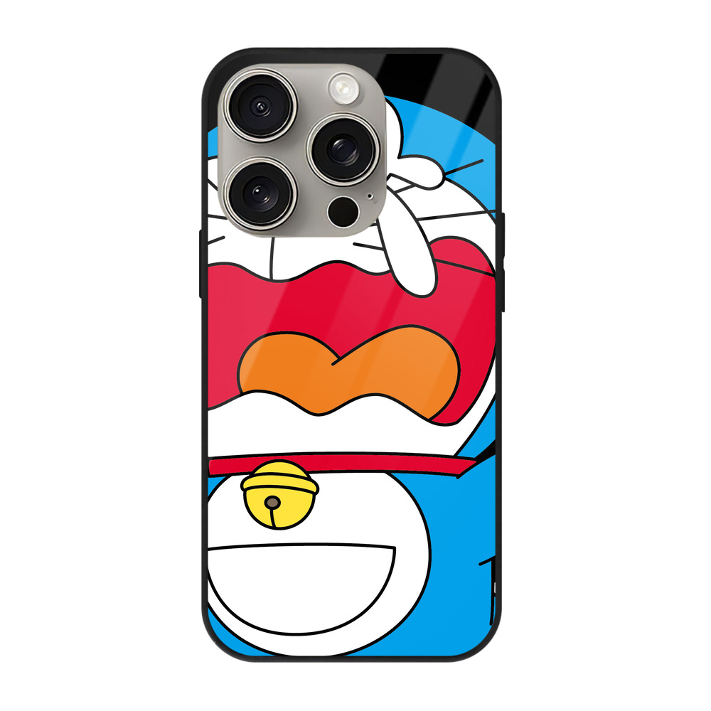 （画像用） ドラえもん Doraemon 【iPhone15Pro対応】スマホケース 耐衝撃＆黄変防止 背面ガラス