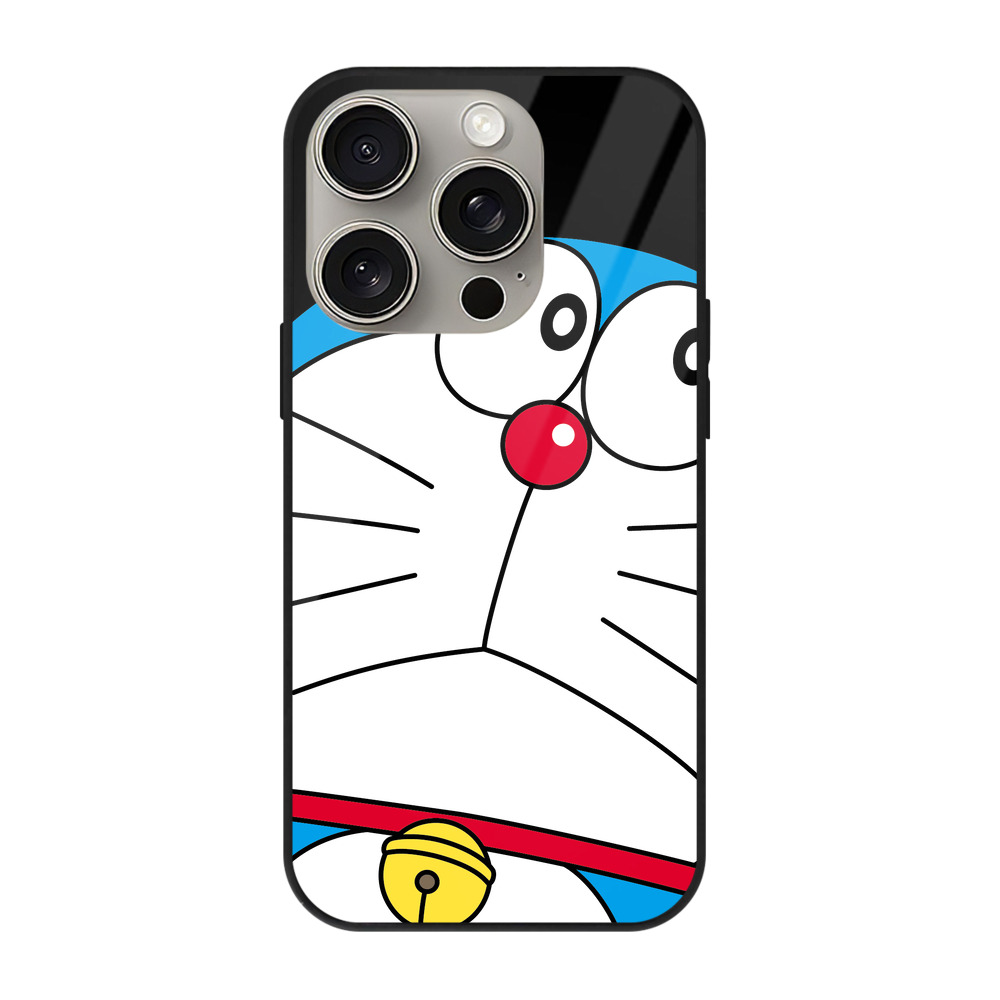 （画像用） ドラえもん Doraemon 【iPhone15Pro対応】スマホケース 耐衝撃＆黄変防止 背面ガラス
