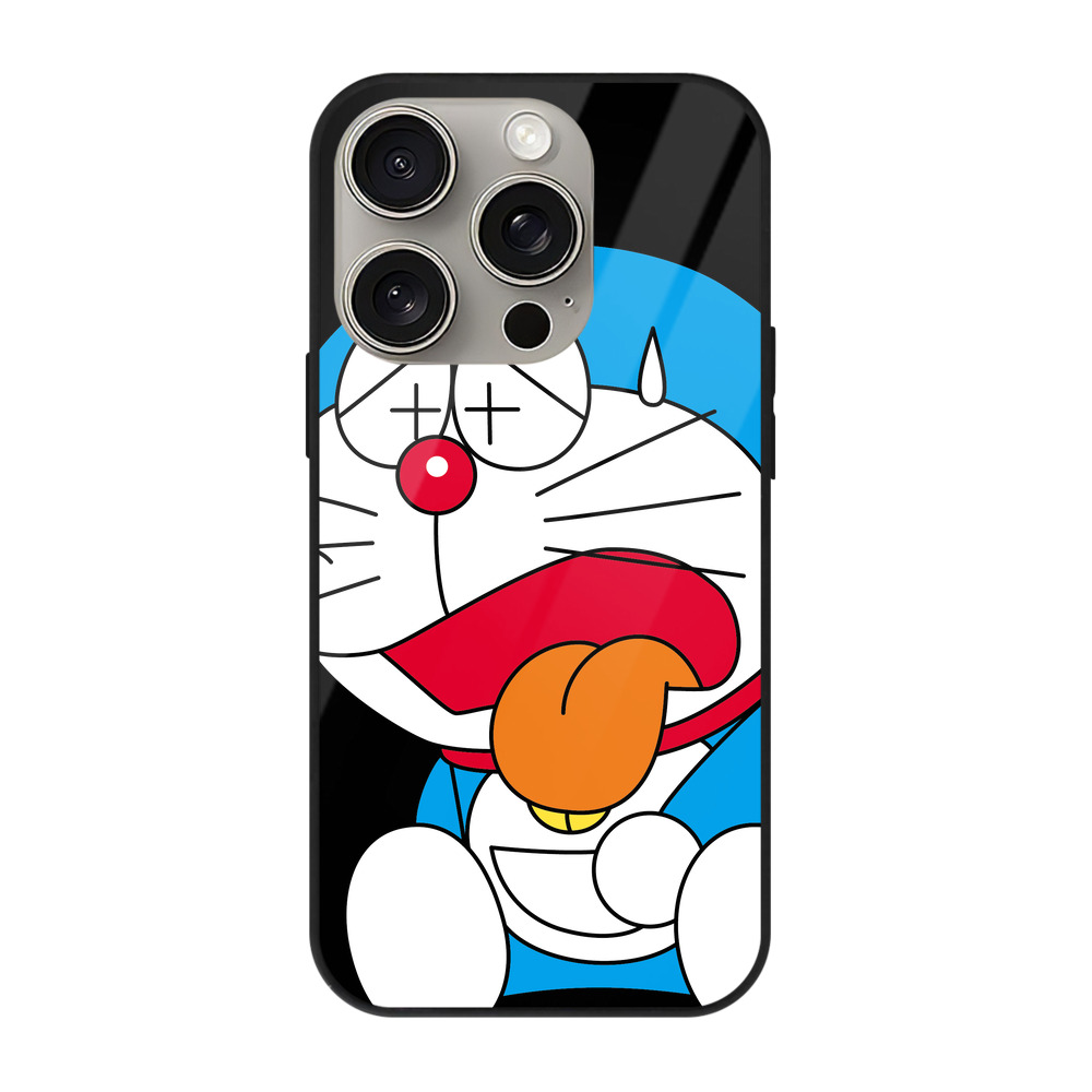 （画像用） ドラえもん Doraemon 【iPhone15Pro対応】スマホケース 耐衝撃＆黄変防止 背面ガラス