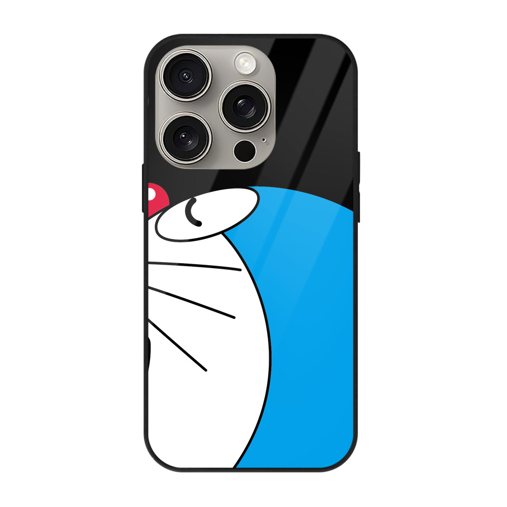 （画像用） ドラえもん Doraemon 【iPhone15Pro対応】スマホケース 耐衝撃＆黄変防止 背面ガラス