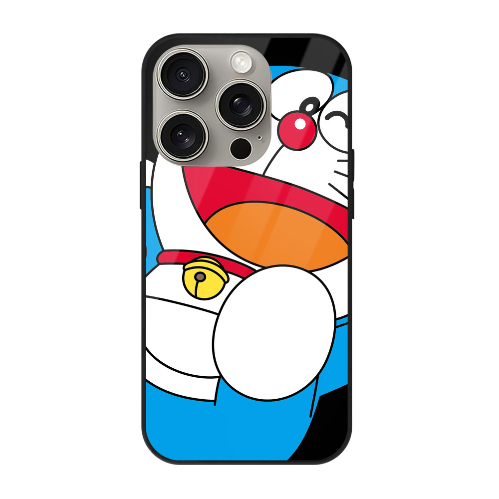 （画像用） ドラえもん Doraemon 【iPhone15Pro対応】スマホケース 耐衝撃＆黄変防止 背面ガラス