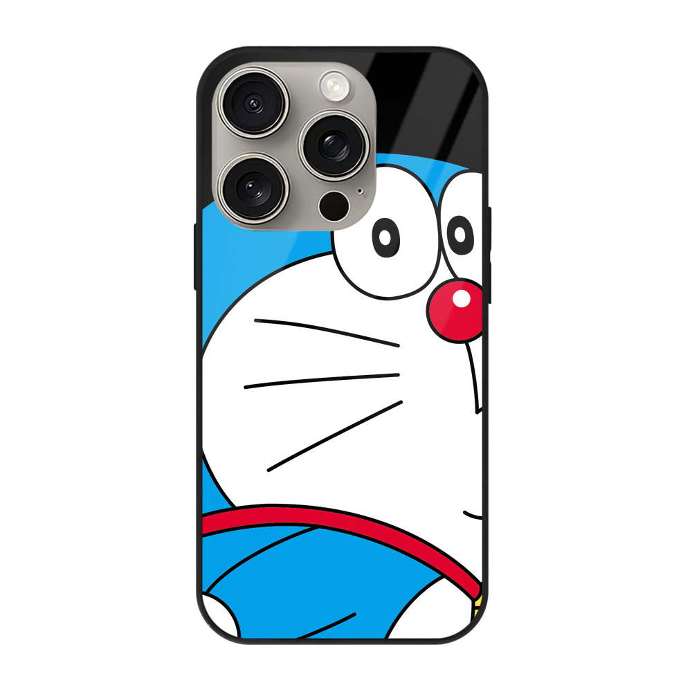 （画像用） ドラえもん Doraemon 【iPhone15Pro対応】スマホケース 耐衝撃＆黄変防止 背面ガラス