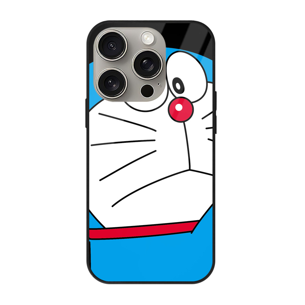 （画像用） ドラえもん Doraemon 【iPhone15Pro対応】スマホケース 耐衝撃＆黄変防止 背面ガラス