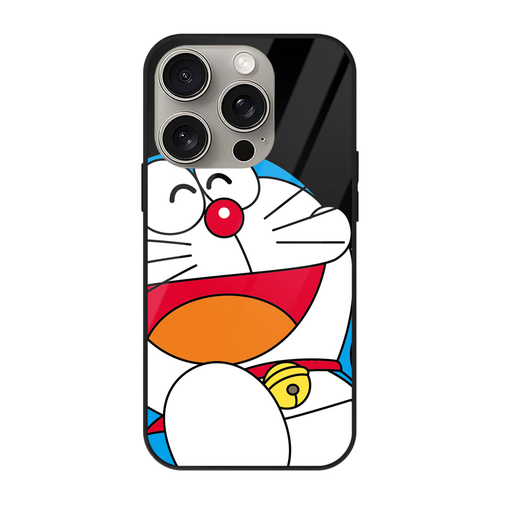 （画像用） ドラえもん Doraemon 【iPhone15Pro対応】スマホケース 耐衝撃＆黄変防止 背面ガラス