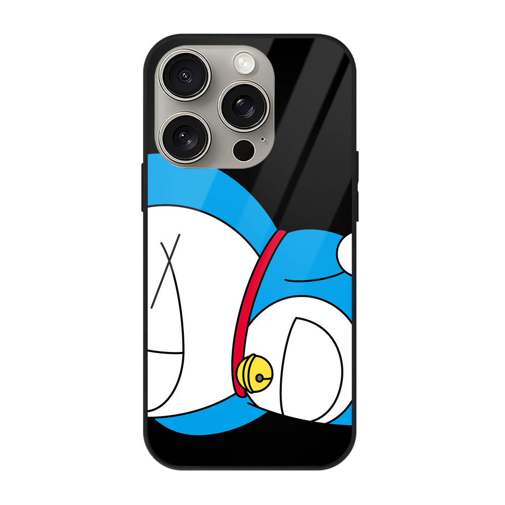 （画像用） ドラえもん Doraemon 【iPhone15Pro対応】スマホケース 耐衝撃＆黄変防止 背面ガラス