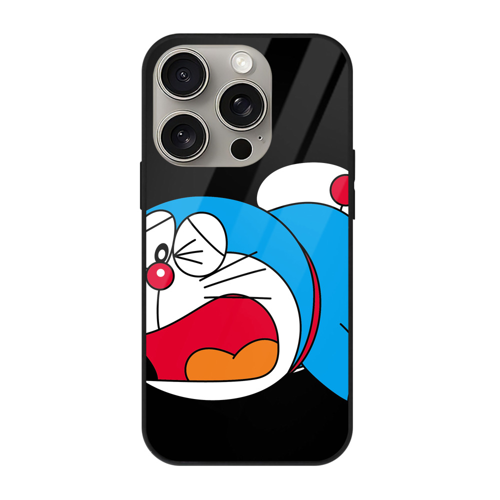 （画像用） ドラえもん Doraemon 【iPhone15Pro対応】スマホケース 耐衝撃＆黄変防止 背面ガラス