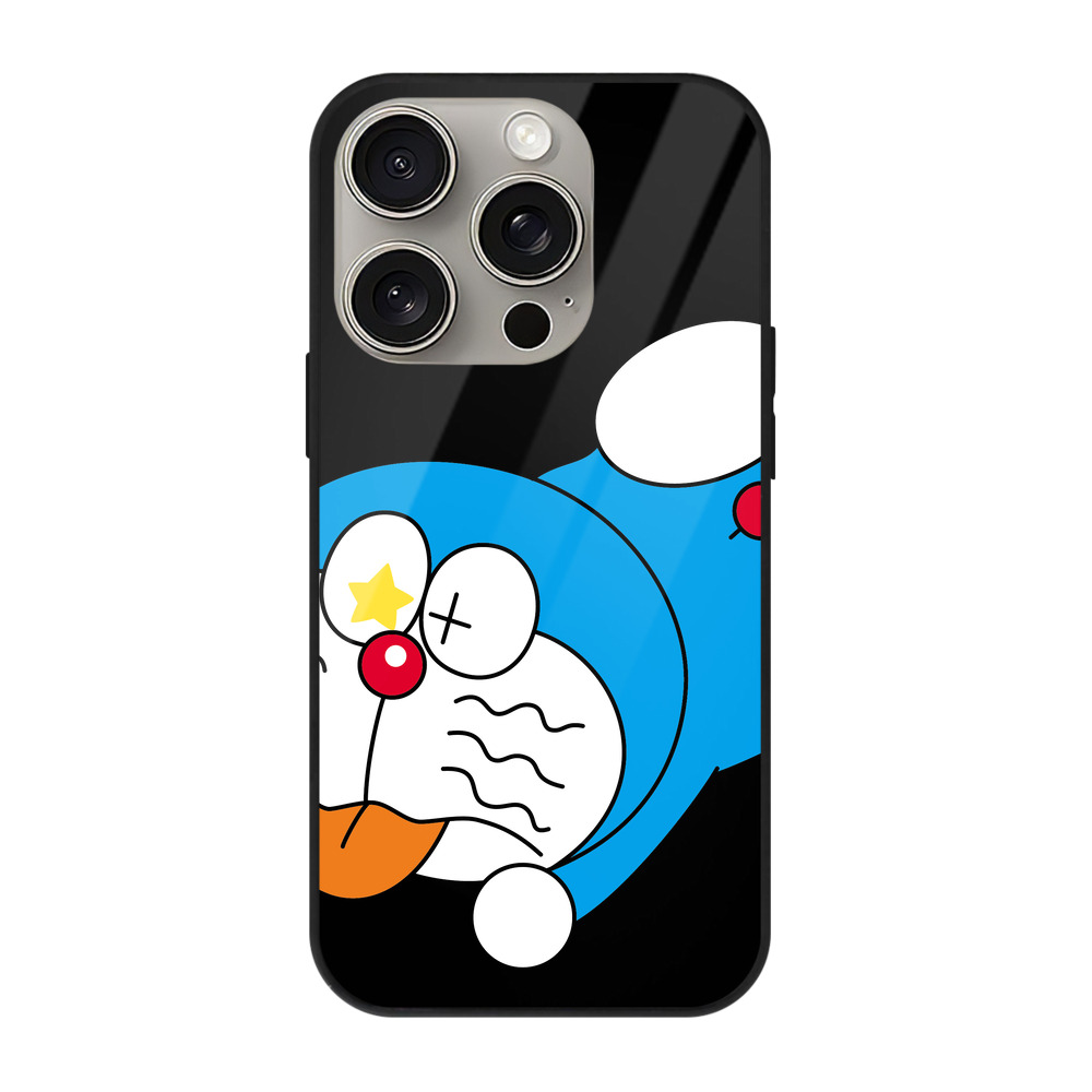 （画像用） ドラえもん Doraemon 【iPhone15Pro対応】スマホケース 耐衝撃＆黄変防止 背面ガラス