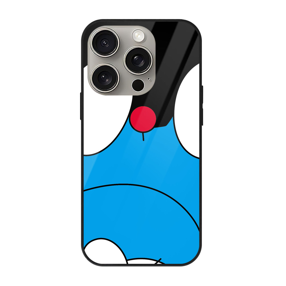 （画像用） ドラえもん Doraemon 【iPhone15Pro対応】スマホケース 耐衝撃＆黄変防止 背面ガラス