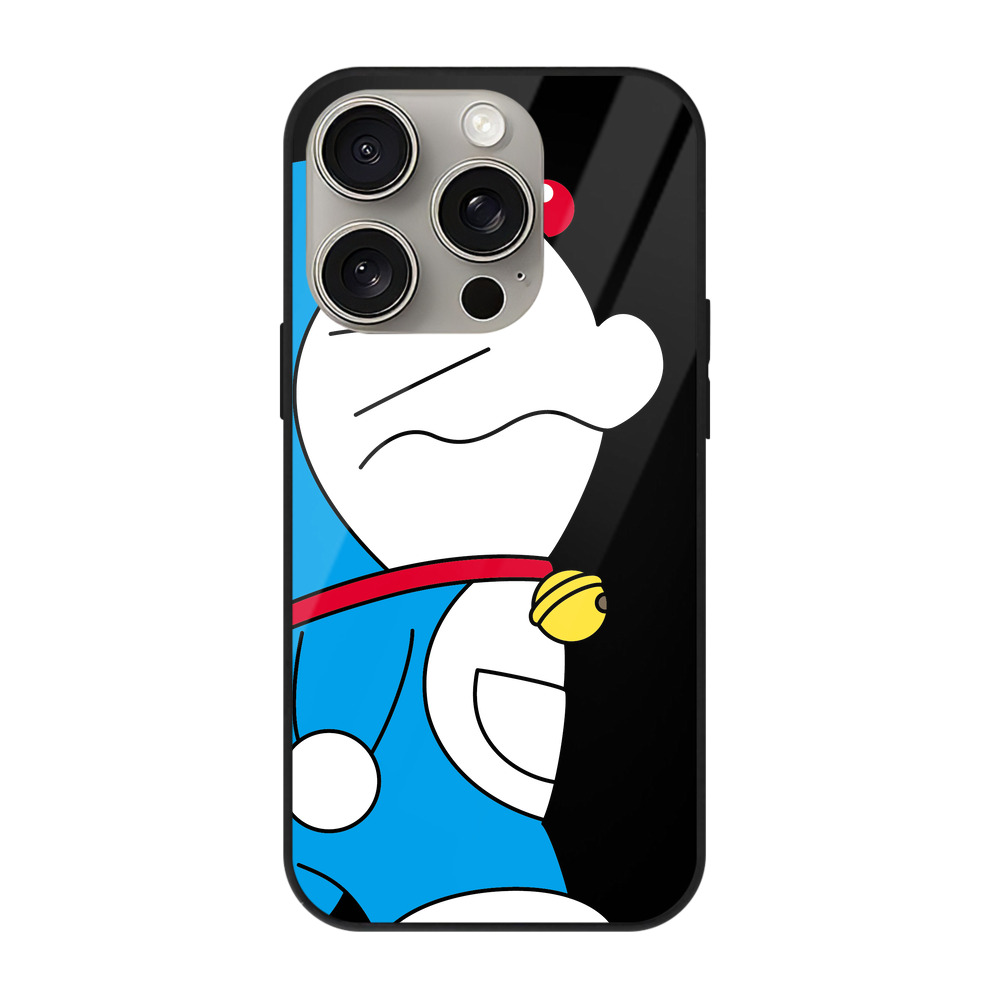 （画像用） ドラえもん Doraemon 【iPhone15Pro対応】スマホケース 耐衝撃＆黄変防止 背面ガラス