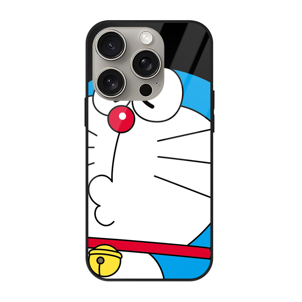 （画像用） ドラえもん Doraemon 【iPhone15Pro対応】スマホケース 耐衝撃＆黄変防止 背面ガラス