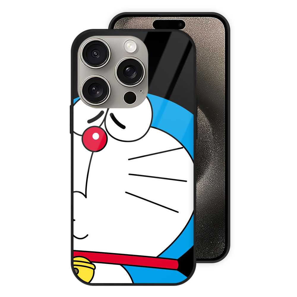（画像用） ドラえもん Doraemon 【iPhone15Pro対応】スマホケース 耐衝撃＆黄変防止 背面ガラス