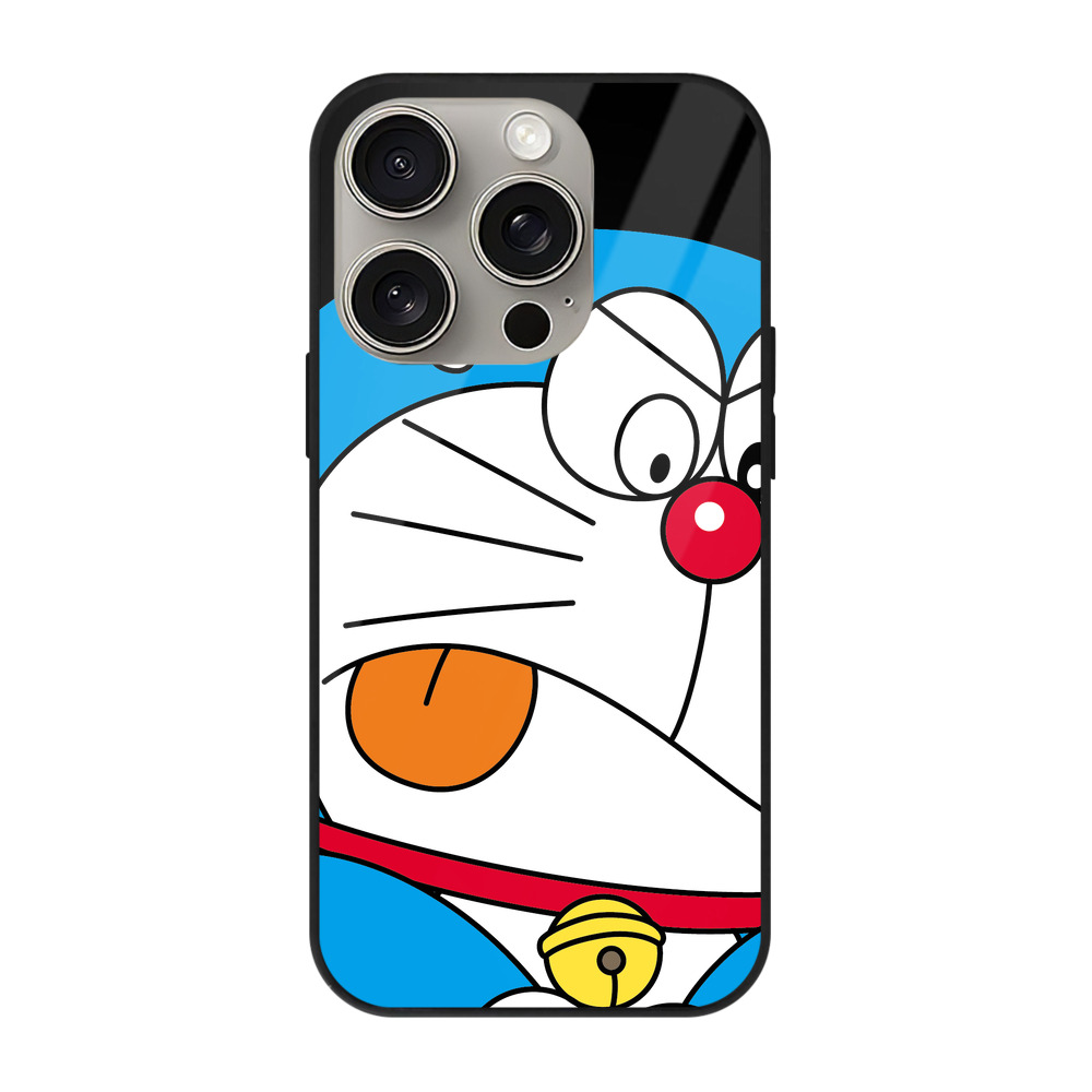 （画像用） ドラえもん Doraemon 【iPhone15Pro対応】スマホケース 耐衝撃＆黄変防止 背面ガラス