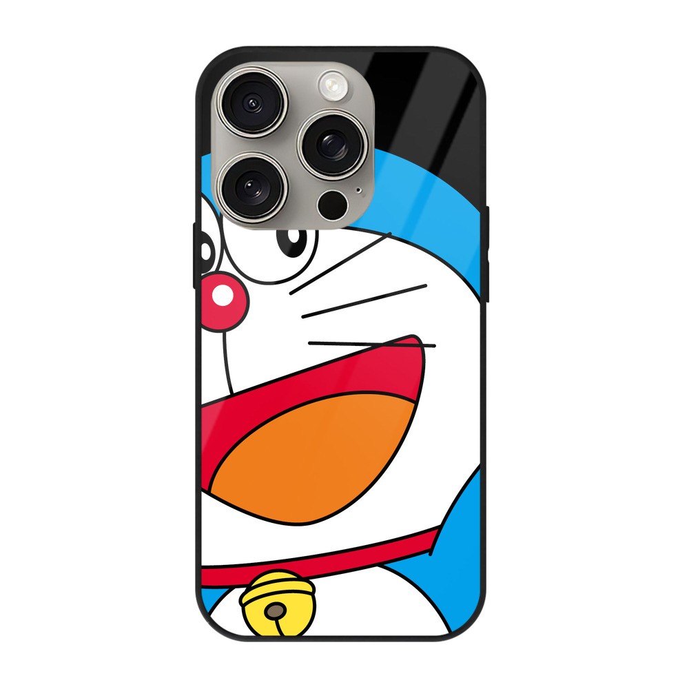 （画像用） ドラえもん Doraemon 【iPhone15Pro対応】スマホケース 耐衝撃＆黄変防止 背面ガラス