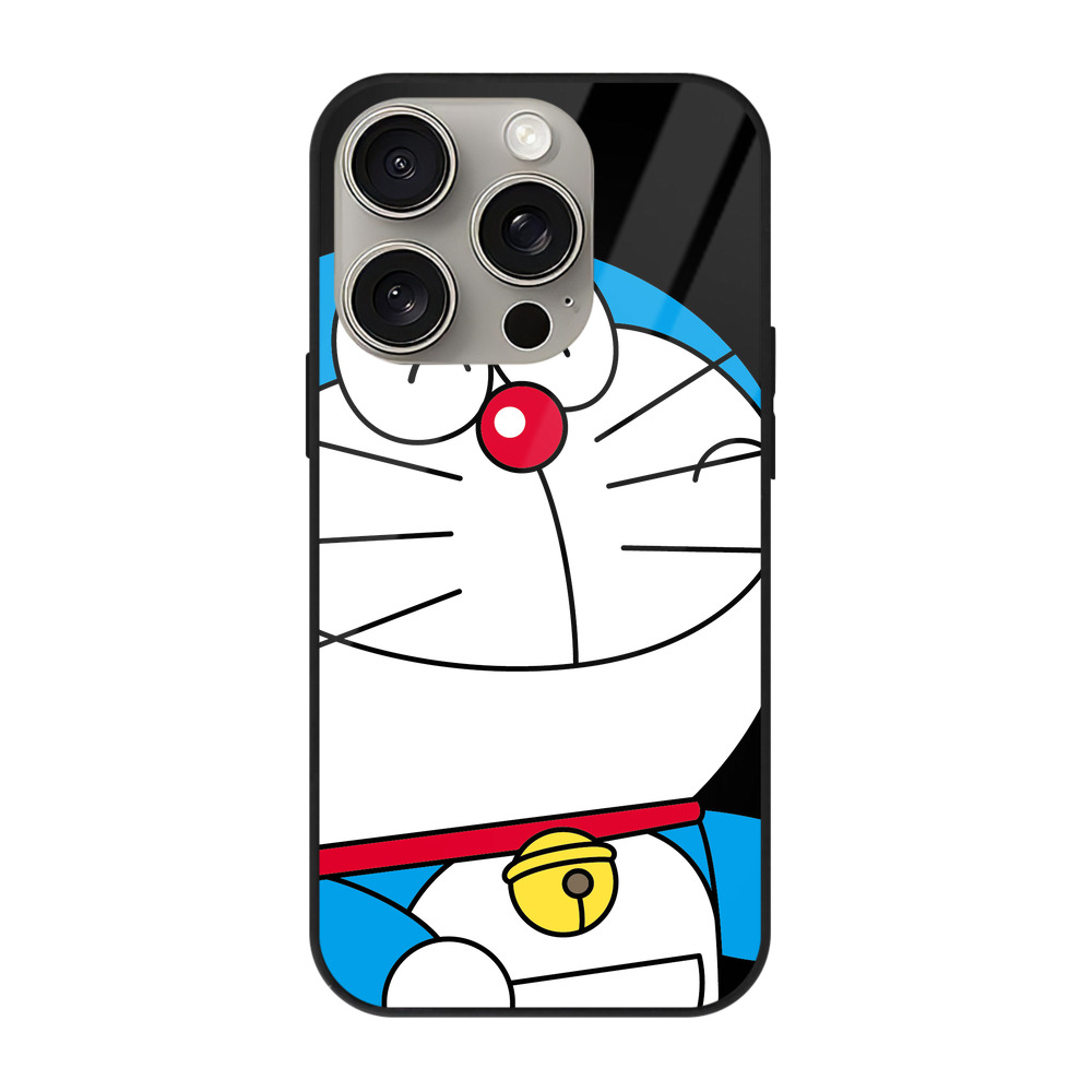 （画像用） ドラえもん Doraemon 【iPhone15Pro対応】スマホケース 耐衝撃＆黄変防止 背面ガラス