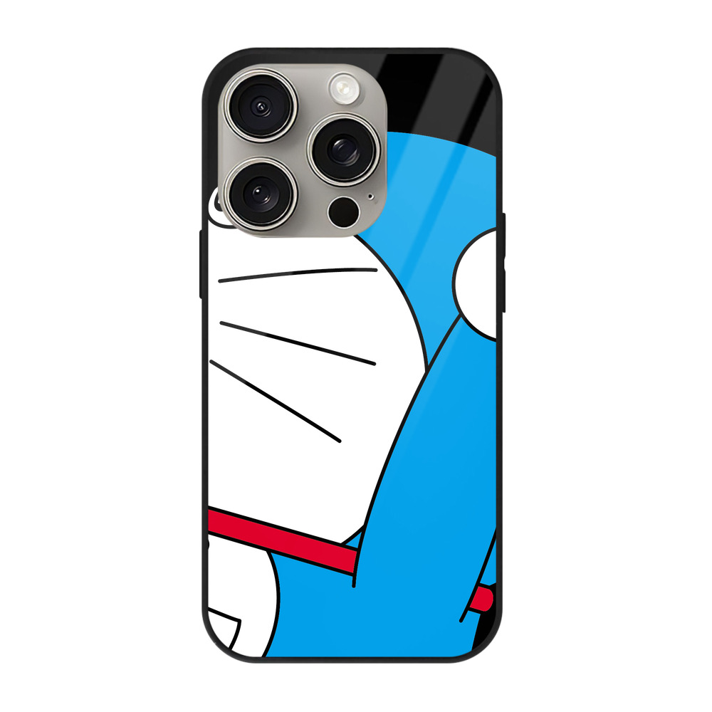 （画像用） ドラえもん Doraemon 【iPhone15Pro対応】スマホケース 耐衝撃＆黄変防止 背面ガラス