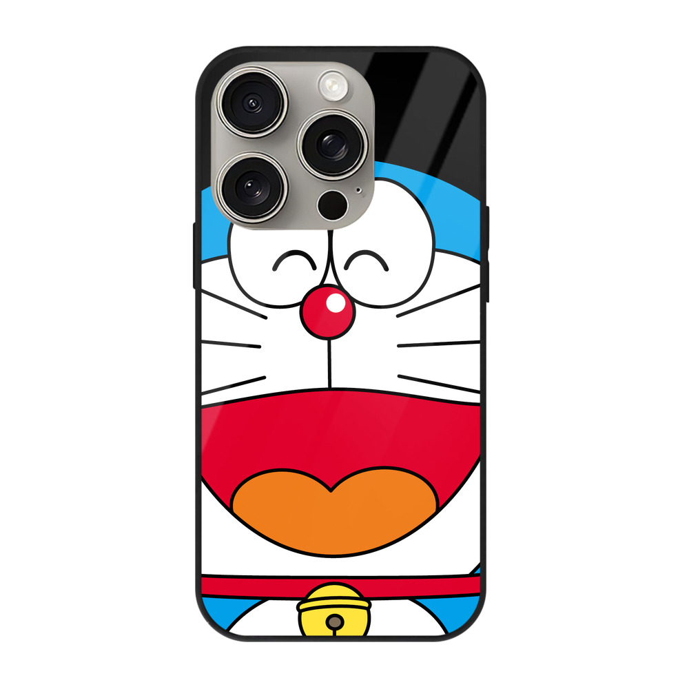 （画像用） ドラえもん Doraemon 【iPhone15Pro対応】スマホケース 耐衝撃＆黄変防止 背面ガラス