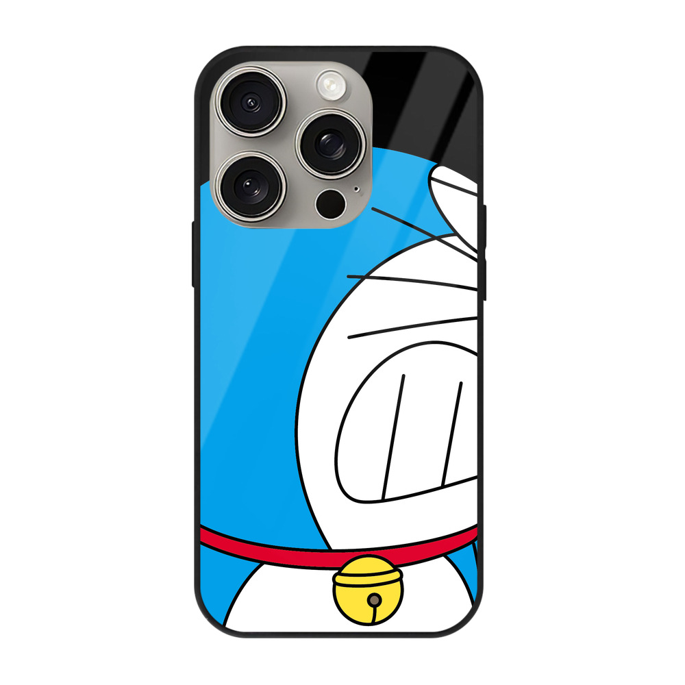 （画像用） ドラえもん Doraemon 【iPhone15Pro対応】スマホケース 耐衝撃＆黄変防止 背面ガラス