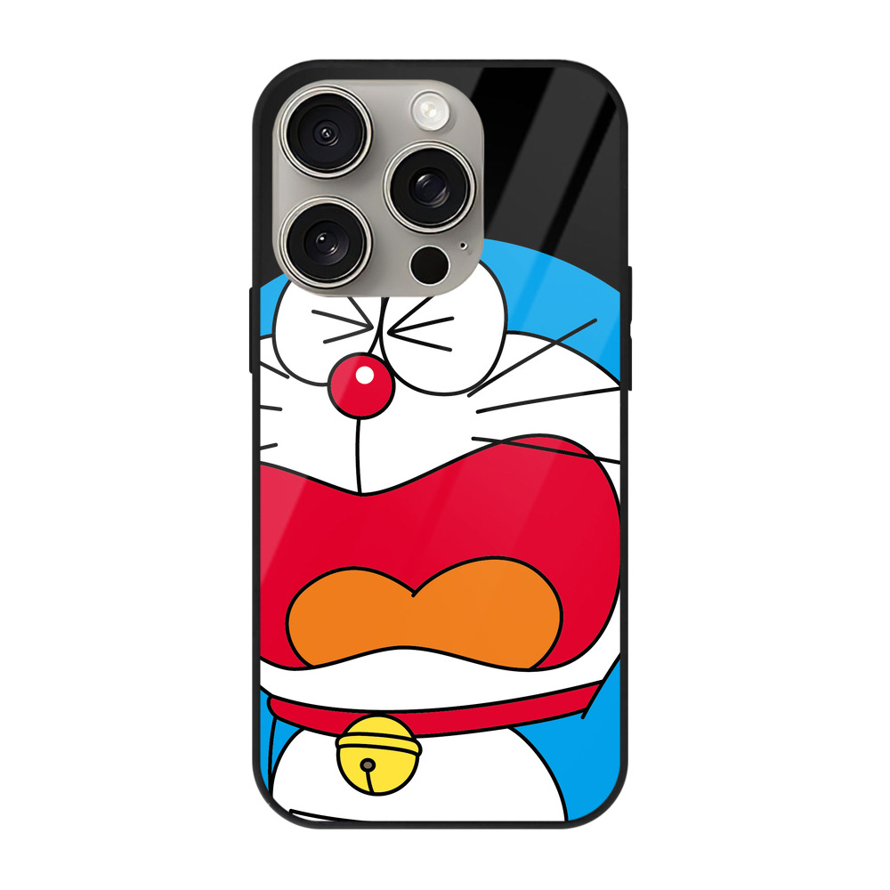 （画像用） ドラえもん Doraemon 【iPhone15Pro対応】スマホケース 耐衝撃＆黄変防止 背面ガラス
