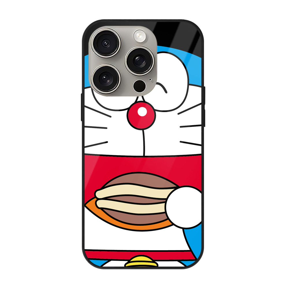 （画像用） ドラえもん Doraemon 【iPhone15Pro対応】スマホケース 耐衝撃＆黄変防止 背面ガラス