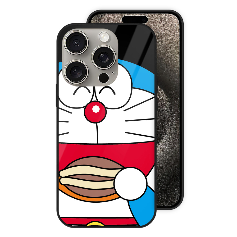（画像用） ドラえもん Doraemon 【iPhone15Pro対応】スマホケース 耐衝撃＆黄変防止 背面ガラス