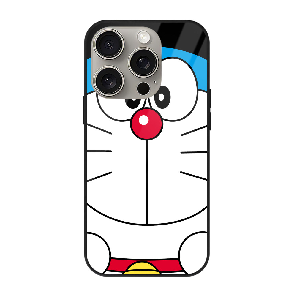 （画像用） ドラえもん Doraemon 【iPhone15Pro対応】スマホケース 耐衝撃＆黄変防止 背面ガラス