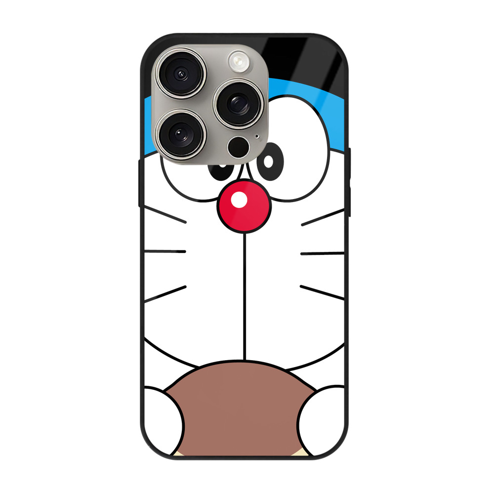 （画像用） ドラえもん Doraemon 【iPhone15Pro対応】スマホケース 耐衝撃＆黄変防止 背面ガラス