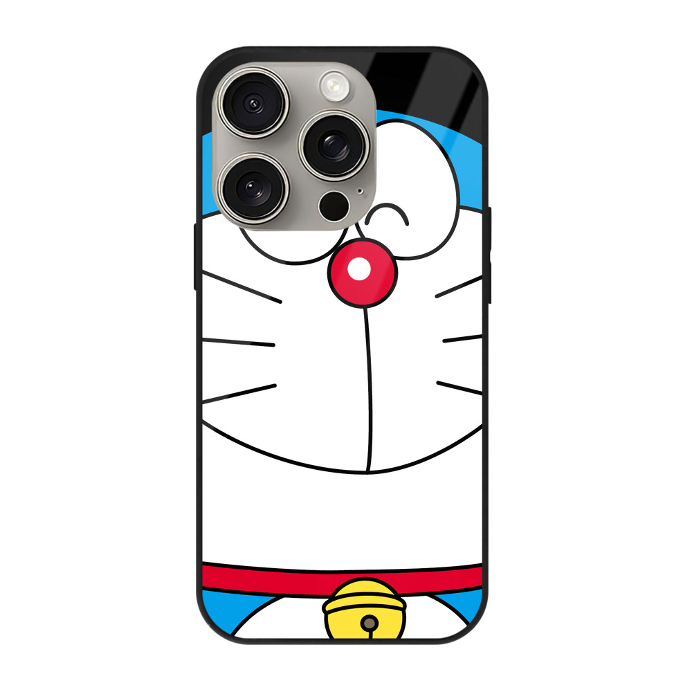 （画像用） ドラえもん Doraemon 【iPhone15Pro対応】スマホケース 耐衝撃＆黄変防止 背面ガラス
