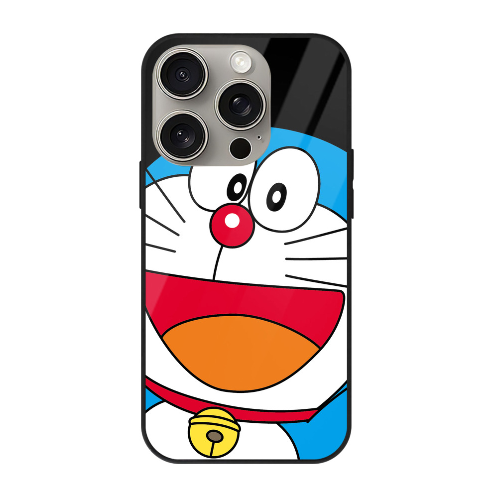 （画像用） ドラえもん Doraemon 【iPhone15Pro対応】スマホケース 耐衝撃＆黄変防止 背面ガラス