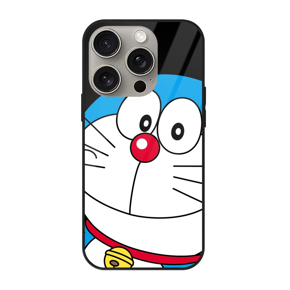 （画像用） ドラえもん Doraemon 【iPhone15Pro対応】スマホケース 耐衝撃＆黄変防止 背面ガラス